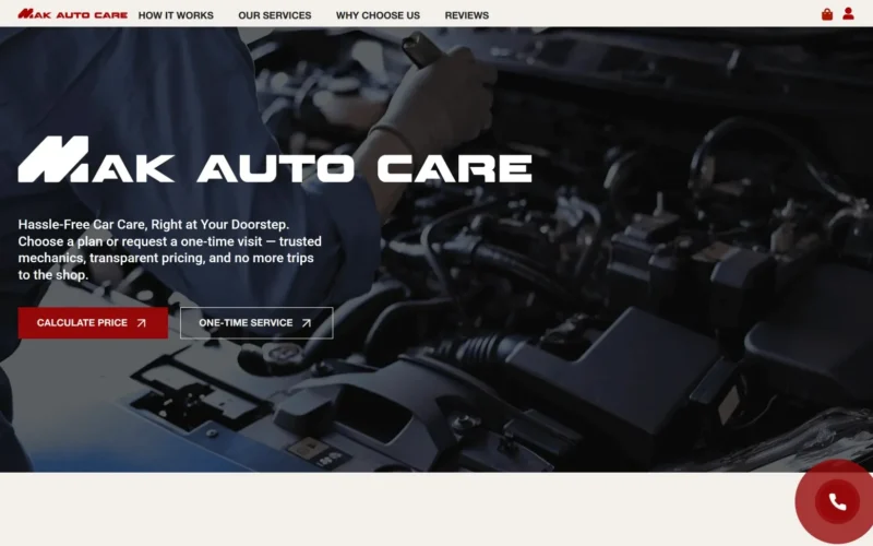 Скріншот сайту Maka Auto Care