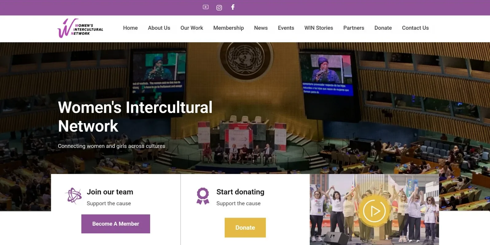 Скріншот сайту Women’s Intercultural Network