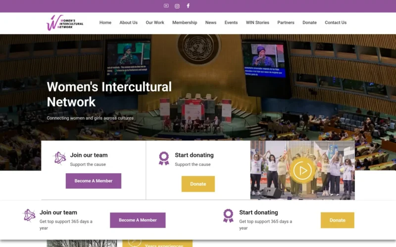 Скріншот сайту Women’s Intercultural Network